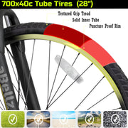 24-Speed 700c Hybrid Bike (Shimano Gear, Disc Brakes) - BLACK