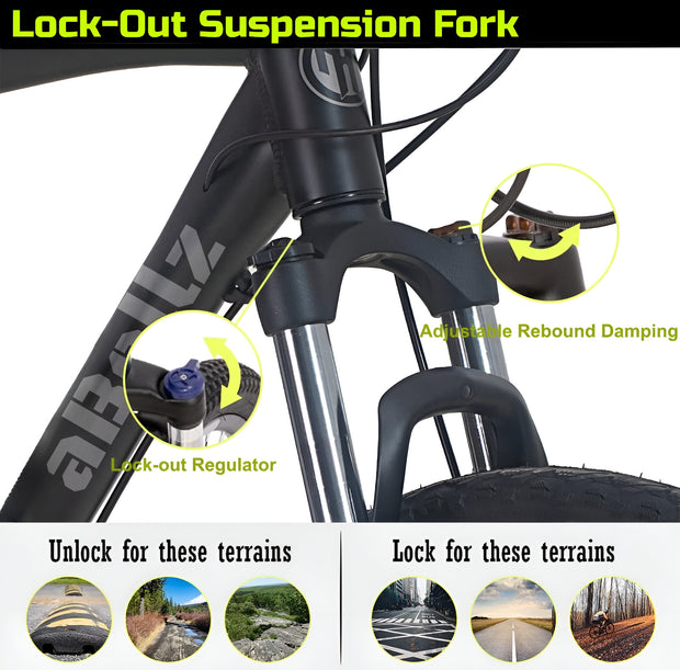 24-Speed 700c Hybrid Bike (Shimano Gear, Disc Brakes) - BLACK