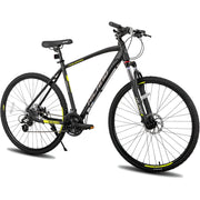 24-Speed 700c Hybrid Bike (Shimano Gear, Disc Brakes) - BLACK