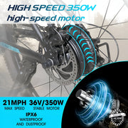 350W 26" Electric Bike - 374.4Wh Battery, 80 KM Range, 40 Km/H Top Speed