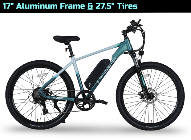 720Wh Battery, 350W Motor, 27.5" Electric Bike - Large 48V/15Ah (720Wh) Removable Battery (Max Range 115 Km), LCD Display, 32 Km/H Top Speed, 17" Aluminum Frame Mountain eBike