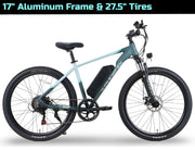 720Wh Battery, 350W Motor, 27.5" Electric Bike - Large 48V/15Ah (720Wh) Removable Battery (Max Range 115 Km), LCD Display, 32 Km/H Top Speed, 17" Aluminum Frame Mountain eBike