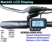 720Wh Battery, 350W Motor, 27.5" Electric Bike - Large 48V/15Ah (720Wh) Removable Battery (Max Range 115 Km), LCD Display, 32 Km/H Top Speed, 17" Aluminum Frame Mountain eBike