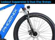 100 Km Range, 32 Km/H, 27.5" Electric Bike - LCD Display, 468Wh Battery (36V/13 Ah), 350W Motor, 19" Aluminum Frame