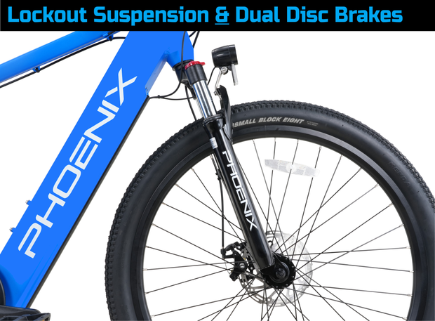 100 Km Range, 32 Km/H, 27.5" Electric Bike - LCD Display, 468Wh Battery (36V/13 Ah), 350W Motor, 19" Aluminum Frame