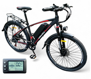 468Wh Battery, 350W Motor, 26" Electric Bike - 36V/13Ah Removable Battery (Max Range 95 Km), LCD Display, 32 Km/H Top Speed, 17" Aluminum Frame Mountain eBike (BLACK)