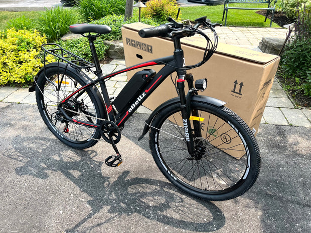 468Wh Battery, 350W Motor, 26" Electric Bike - 36V/13Ah Removable Battery (Max Range 95 Km), LCD Display, 32 Km/H Top Speed, 17" Aluminum Frame Mountain eBike (BLACK)