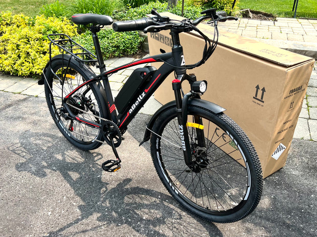 468Wh Battery, 350W Motor, 26" Electric Bike - 36V/13Ah Removable Battery (Max Range 95 Km), LCD Display, 32 Km/H Top Speed, 17" Aluminum Frame Mountain eBike (BLACK)