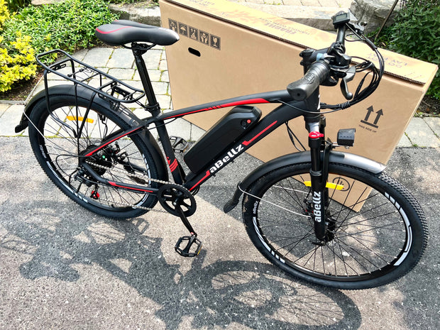 468Wh Battery, 350W Motor, 26" Electric Bike - 36V/13Ah Removable Battery (Max Range 95 Km), LCD Display, 32 Km/H Top Speed, 17" Aluminum Frame Mountain eBike (BLACK)
