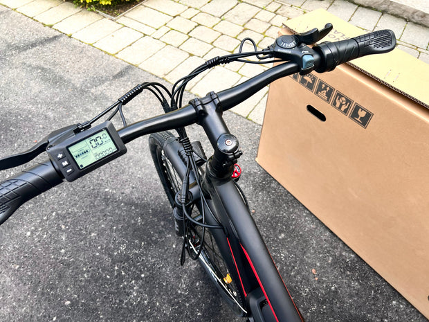 468Wh Battery, 350W Motor, 26" Electric Bike - 36V/13Ah Removable Battery (Max Range 95 Km), LCD Display, 32 Km/H Top Speed, 17" Aluminum Frame Mountain eBike (BLACK)