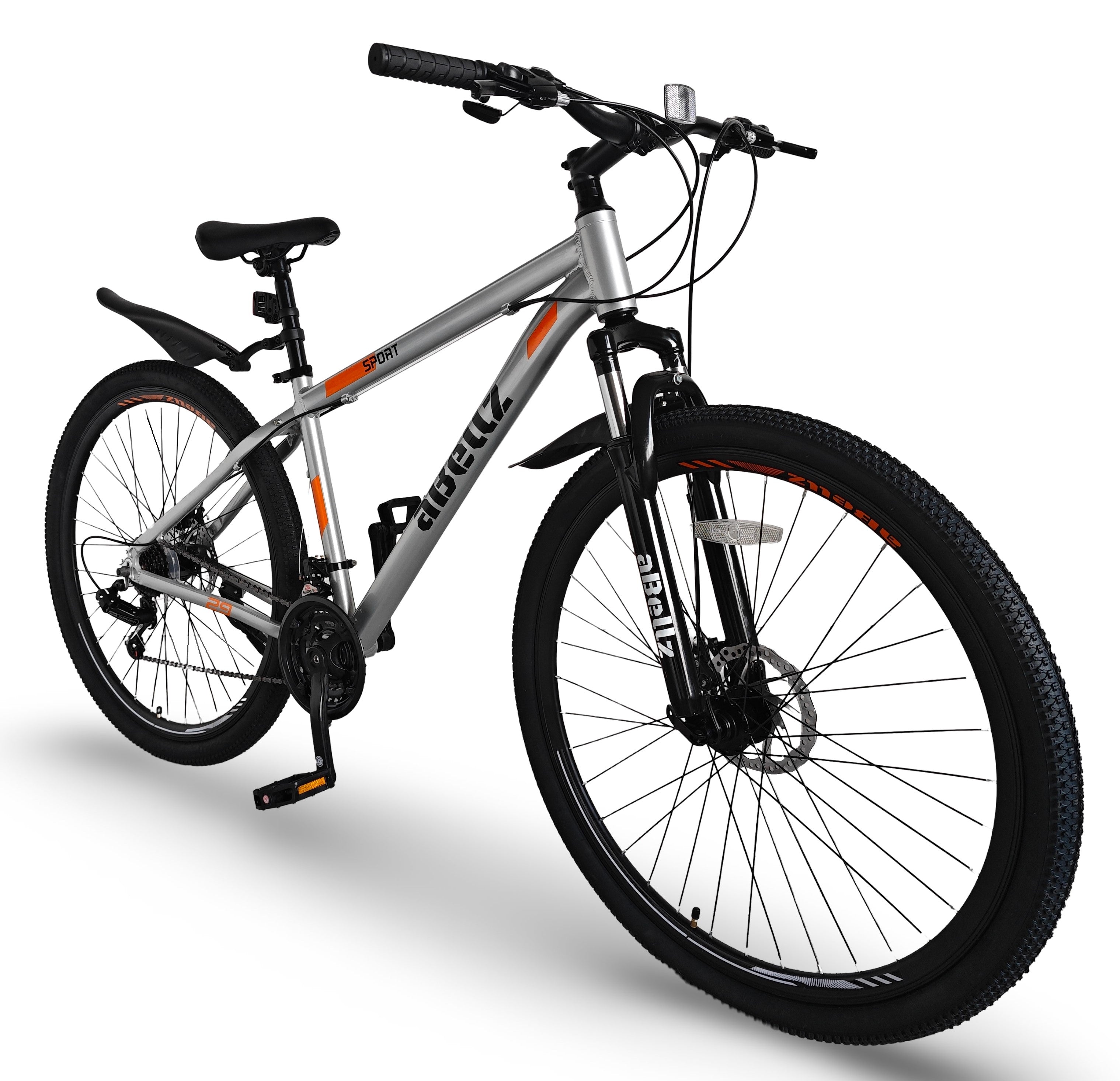 21 Speed 29 Mountain Bike Shimano Components Disc Brakes SILVER aBellz
