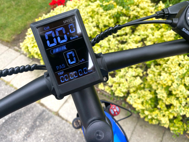 100 Km Range, 32 Km/H, 27.5" Electric Bike - LCD Display, 468Wh Battery (36V/13 Ah), 350W Motor, 19" Aluminum Frame