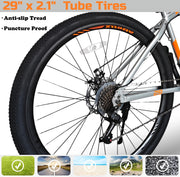 21-Speed 29” Mountain Bike (Shimano Components, Disc Brakes) - SILVER