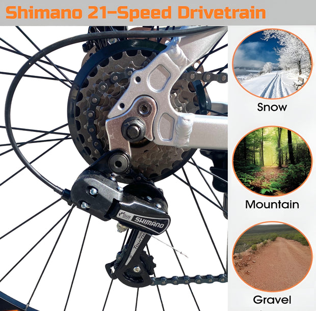 21-Speed 29” Mountain Bike (Shimano Components, Disc Brakes) - SILVER