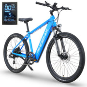 100 Km Range, 32 Km/H, 27.5" Electric Bike - LCD Display, 468Wh Battery (36V/13 Ah), 350W Motor, 19" Aluminum Frame