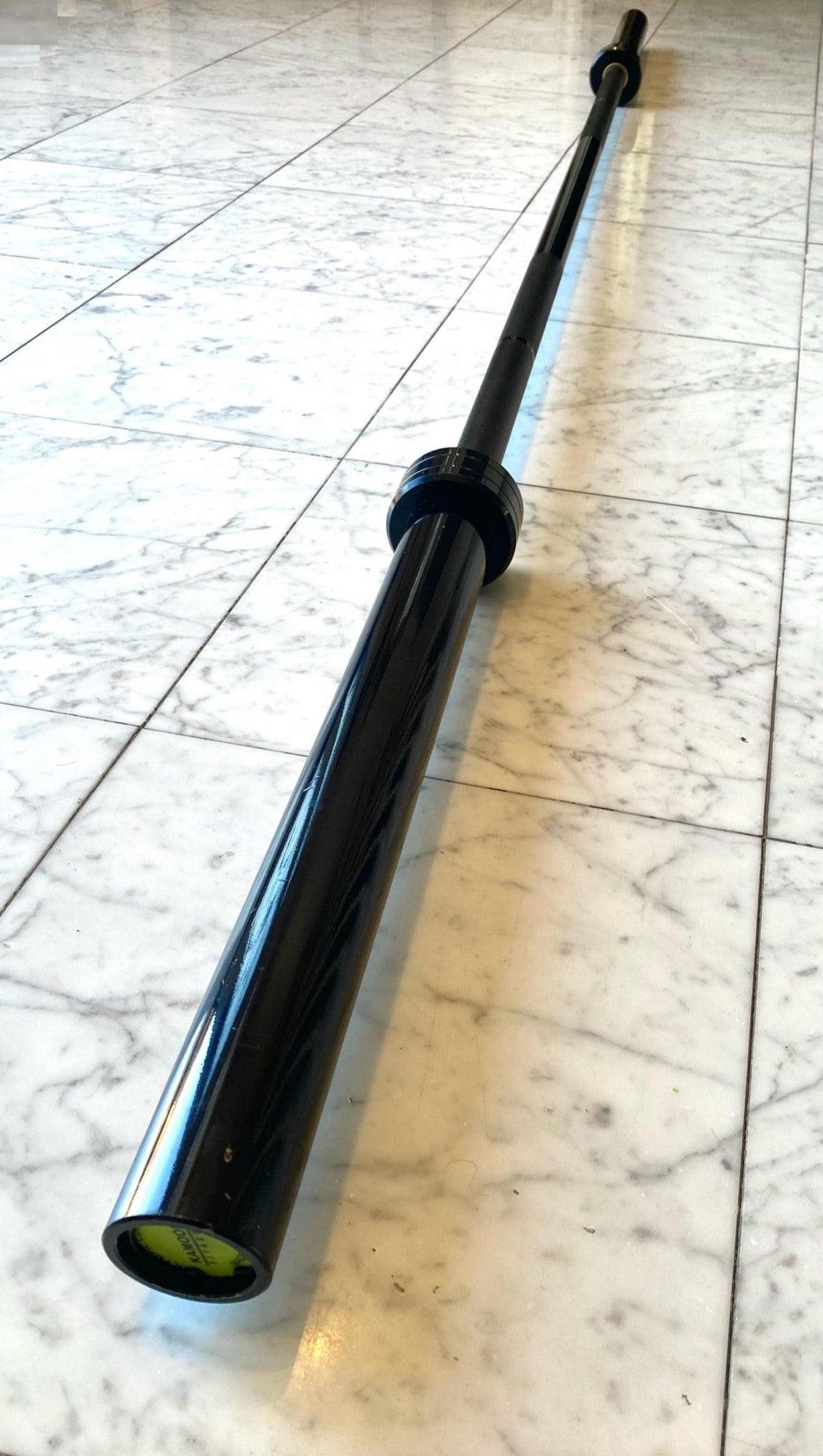 SILVER COLOUR 45 Lb Olympic Barbell 7 Feet with Bearings Collars I aBellz