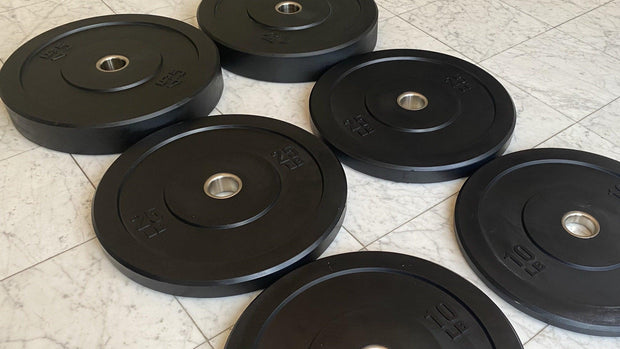 Olympic Bumper Plates - 160 Lbs Total - Set of 10/25/45 Lbs - aBellz