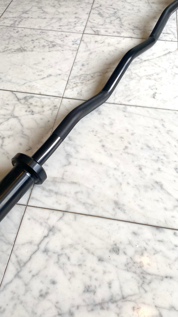 20 Lb Olympic EZ Curl Bar (4 Feet with Bearings, Collars Included) - aBellz