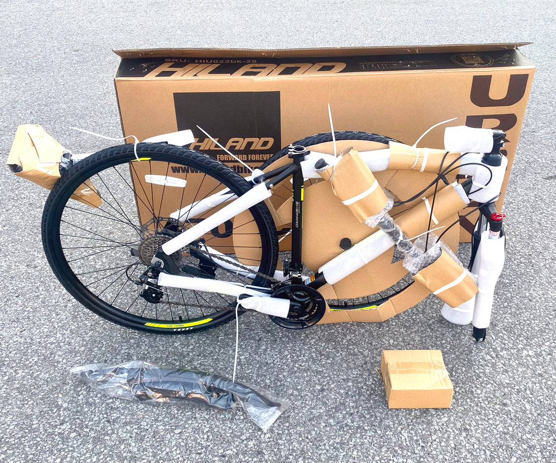 Hiland road hybrid bike disc brake 700c wheels 24 speeds bikes deals