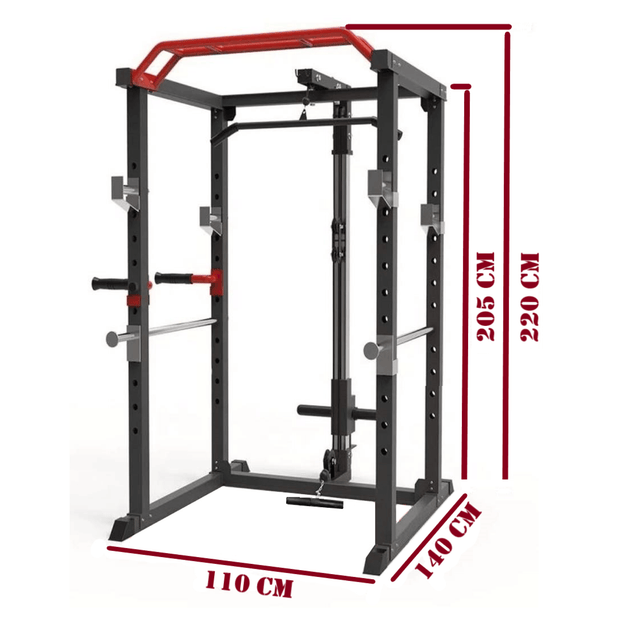 Power Rack (Squat Cage with Cable System and Chin-up Bar) - aBellz